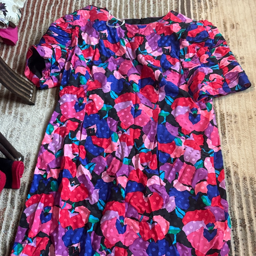 Liz Claiborne Vibrant Floral Dress - Pink, Blue, Purple